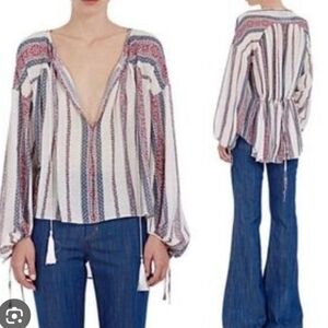 Derek Lam Crosby Poplin Tassel Tie Boho Size 4